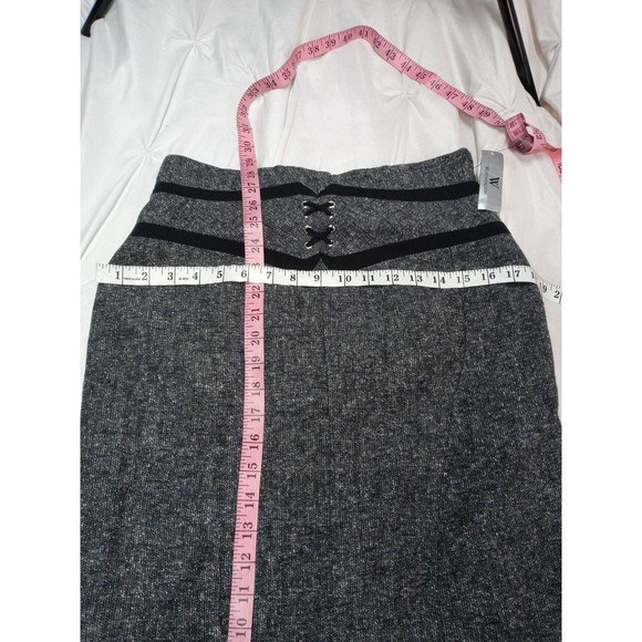 NWT Worthington Faux Corset Waist Tweed Pencil Skirt with Lace Hem size 6 - Picture 8 of 11